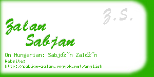 zalan sabjan business card